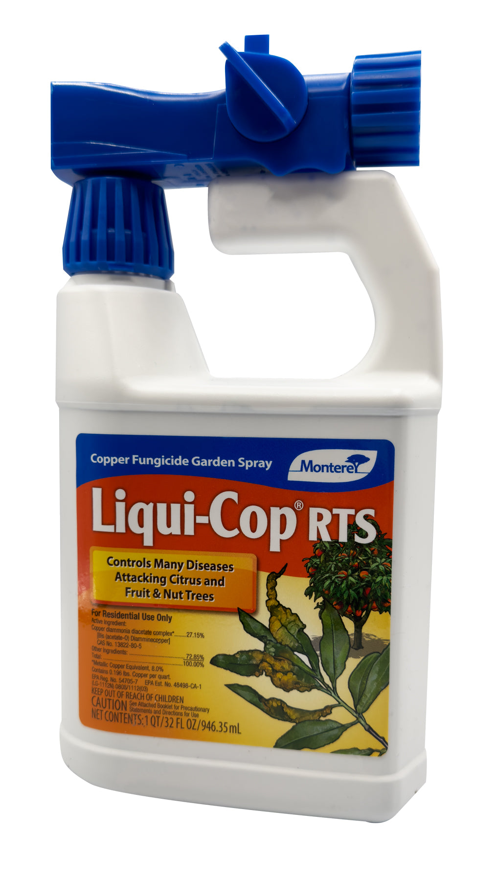 Monterey Liqui-Cop Copper Fungicide Concentrate – 1 Quart, Garden Disease Control Spray